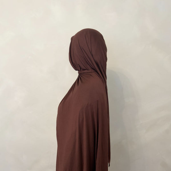 Matching Bamboo Jersey Scarf Set | Cocoa