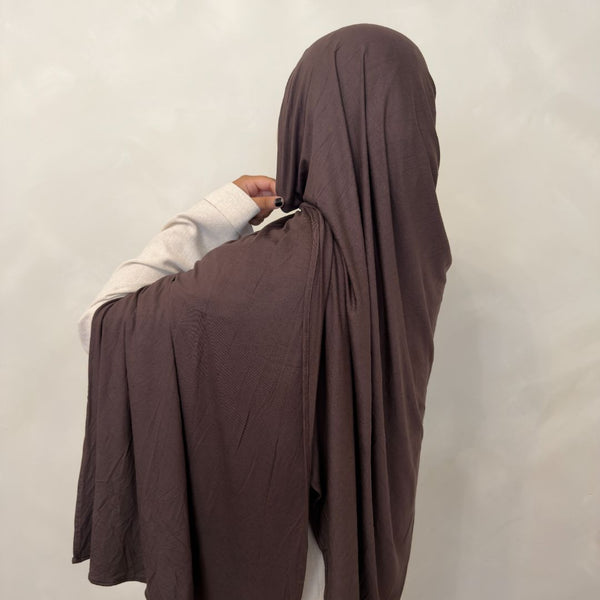 Matching Bamboo Jersey Scarf Set | Espresso