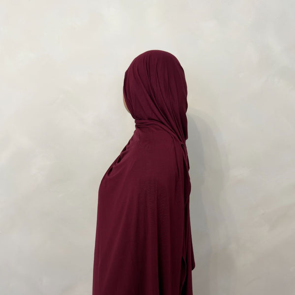 Matching Bamboo Jersey Scarf Set | Plum