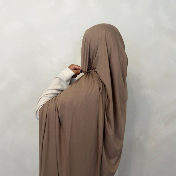 Matching Bamboo Jersey Scarf Set | Taupe