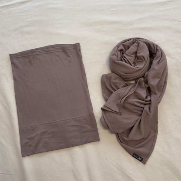 Matching Bamboo Jersey Scarf Set | Truffle