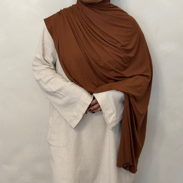 Matching Bamboo Jersey Scarf Set | Amber