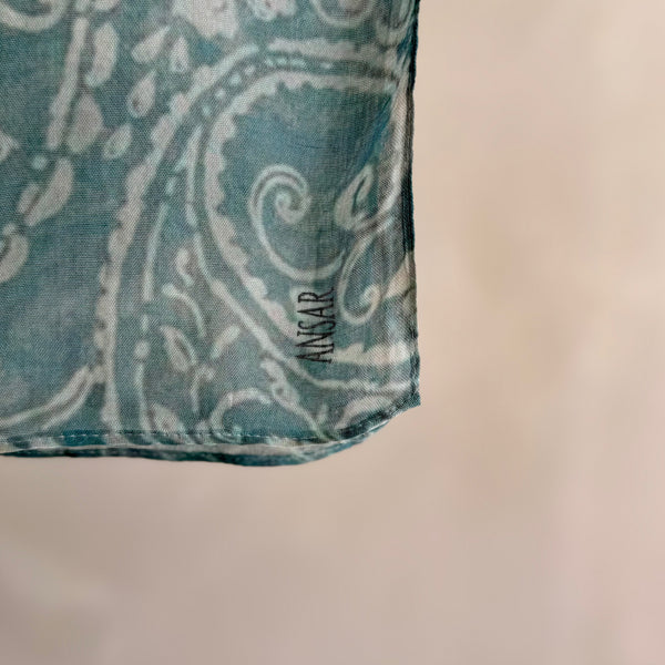 Printed Modal | Baby Blue Paisley