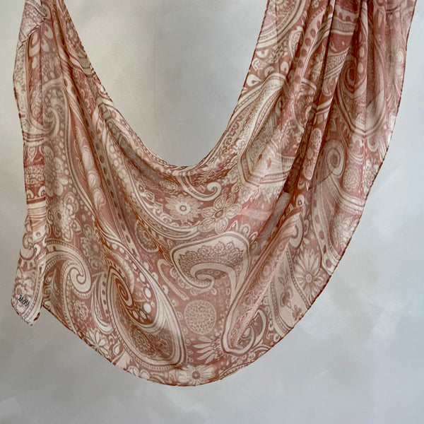 Printed Modal | Peach Paisley