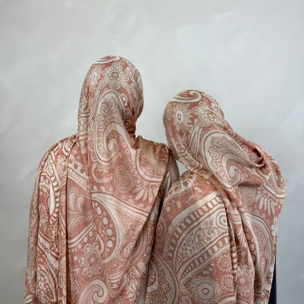 Printed Modal | Peach Paisley